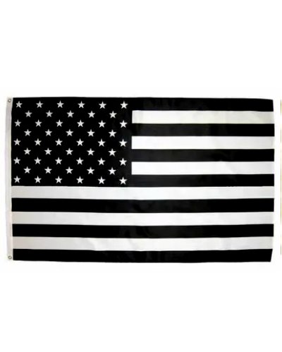 black and white United States printed polyester flag